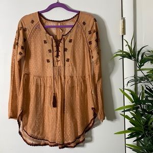 Free people sheer lace top